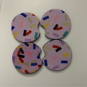 Eras Tour Confetti Car Coasters- Set of Four